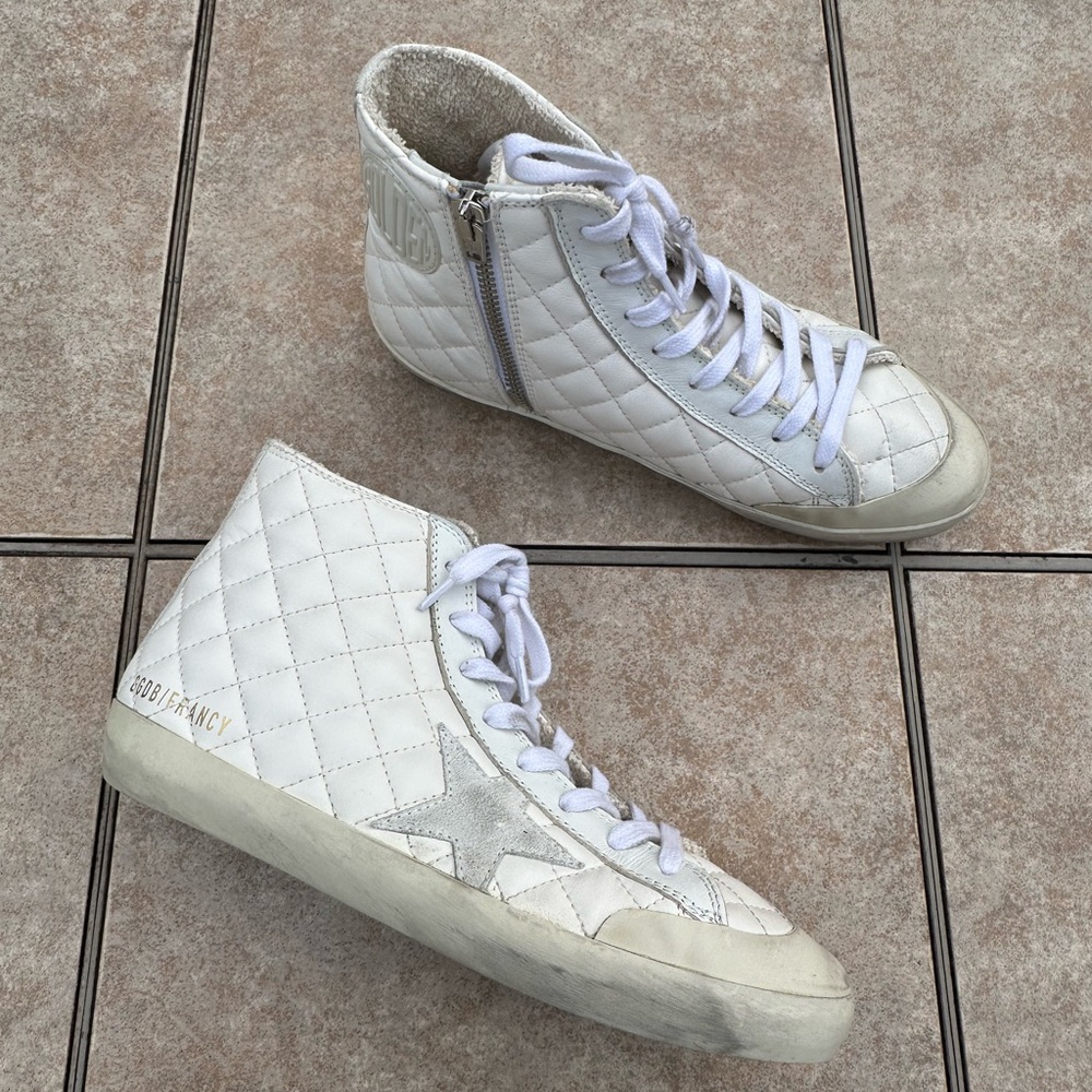 Golden Goose Francy Leather high top lace up shoes size 37 - Picture 7 of 14